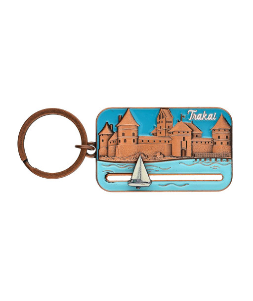 Raktų pakabukas Trakai su judančiu laiveliu